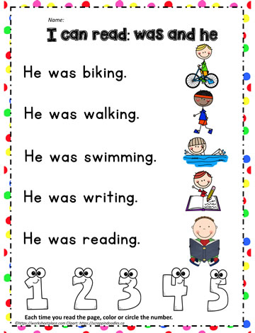 Kindergarten Word Activities 64